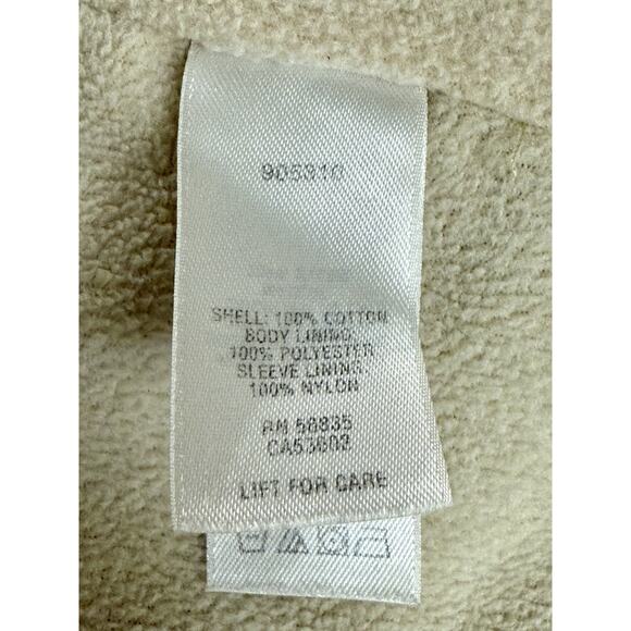 Cabela's Mens Sherpa Fleece Lined Canvas Shacket Large Olive Green Jacket EUC - Picture 13 of 14